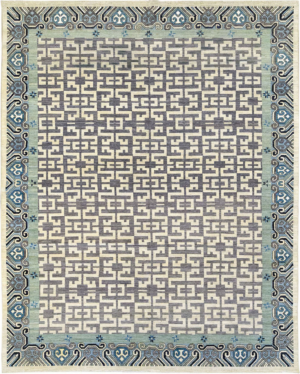 Modern East Turkestan Khotan Room Size Carpet, No.33216 - Gsblank