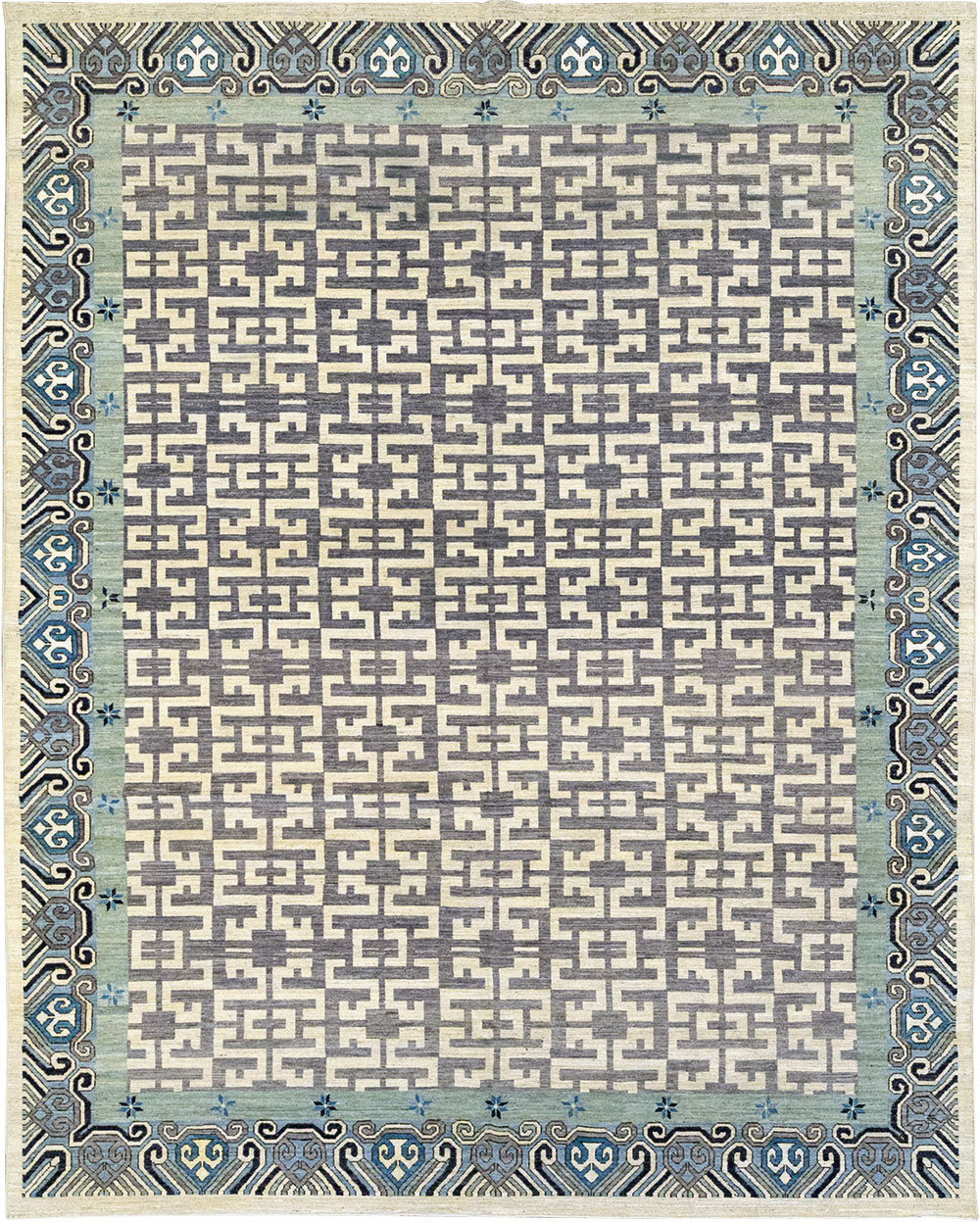 Modern East Turkestan Khotan Room Size Carpet, No.33216 - Gsblank