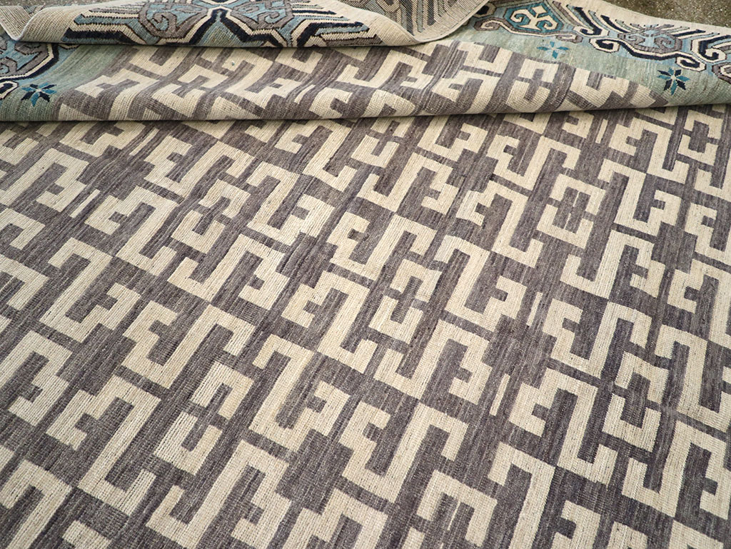 Modern East Turkestan Khotan Room Size Carpet, No.33216 - Gsblank