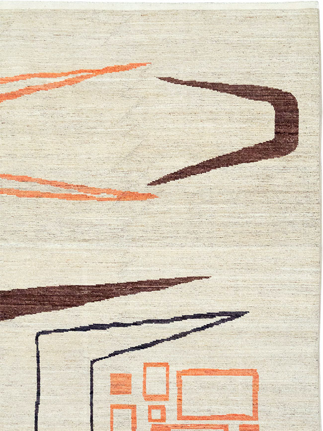 Modern Turkish Art Deco Room Size Carpet, No.33218 - Gsblank