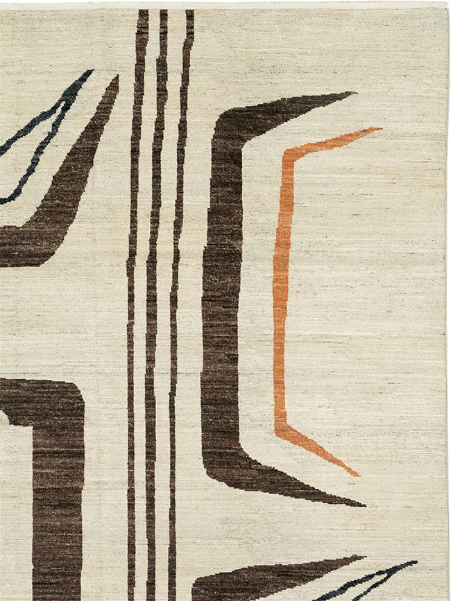 Modern East Turkestan Art Deco Room Size Carpet, No.33218 - Gsblank