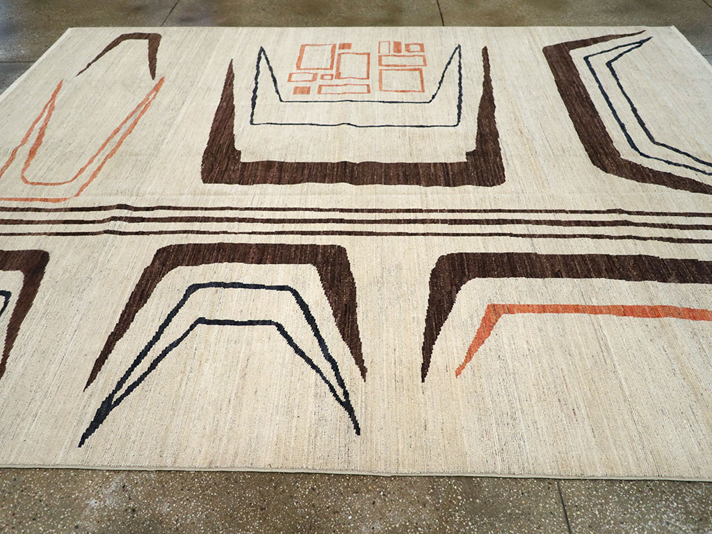 Modern Turkish Art Deco Room Size Carpet, No.33218 - Gsblank