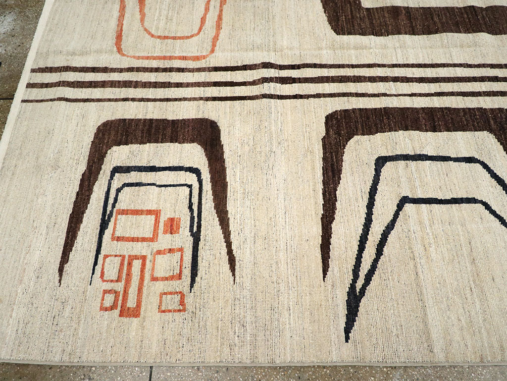 Modern Turkish Art Deco Room Size Carpet, No.33218 - Gsblank