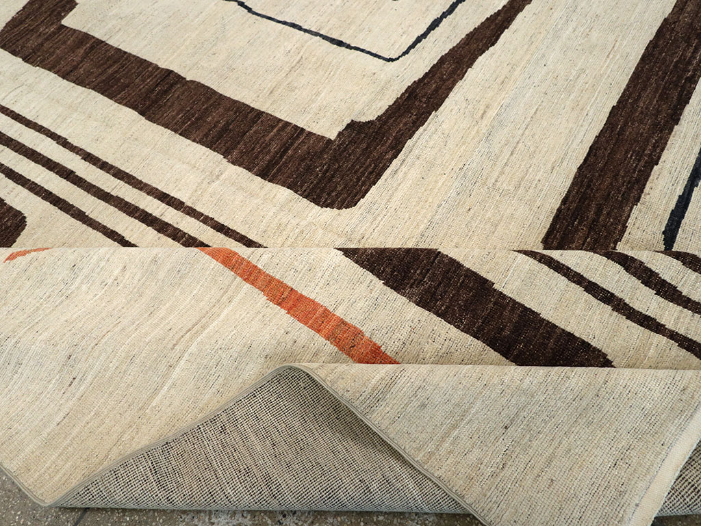 Modern East Turkestan Art Deco Room Size Carpet, No.33218 - Gsblank