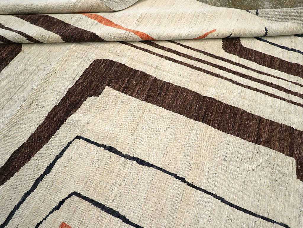 Modern Turkish Art Deco Room Size Carpet, No.33218 - Gsblank
