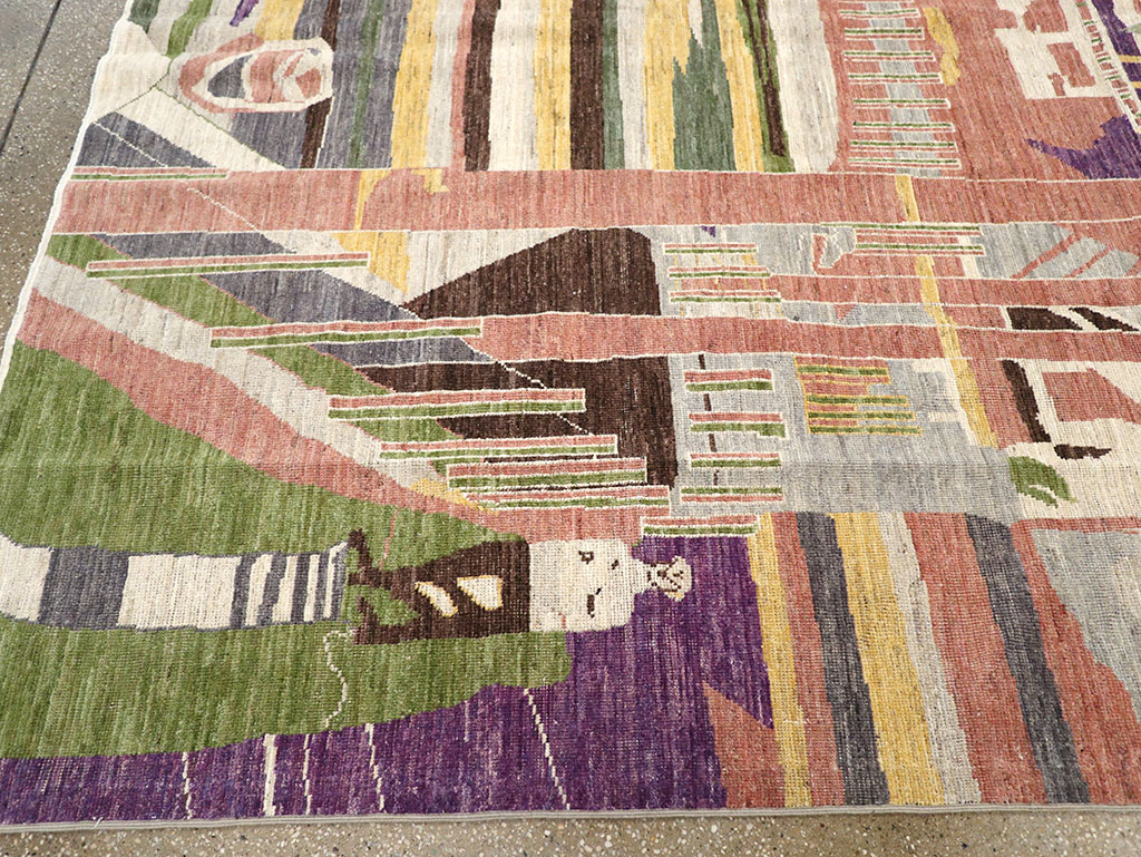 Modern East Turkestan Khotan Room Size Carpet, No.33219 - Gsblank