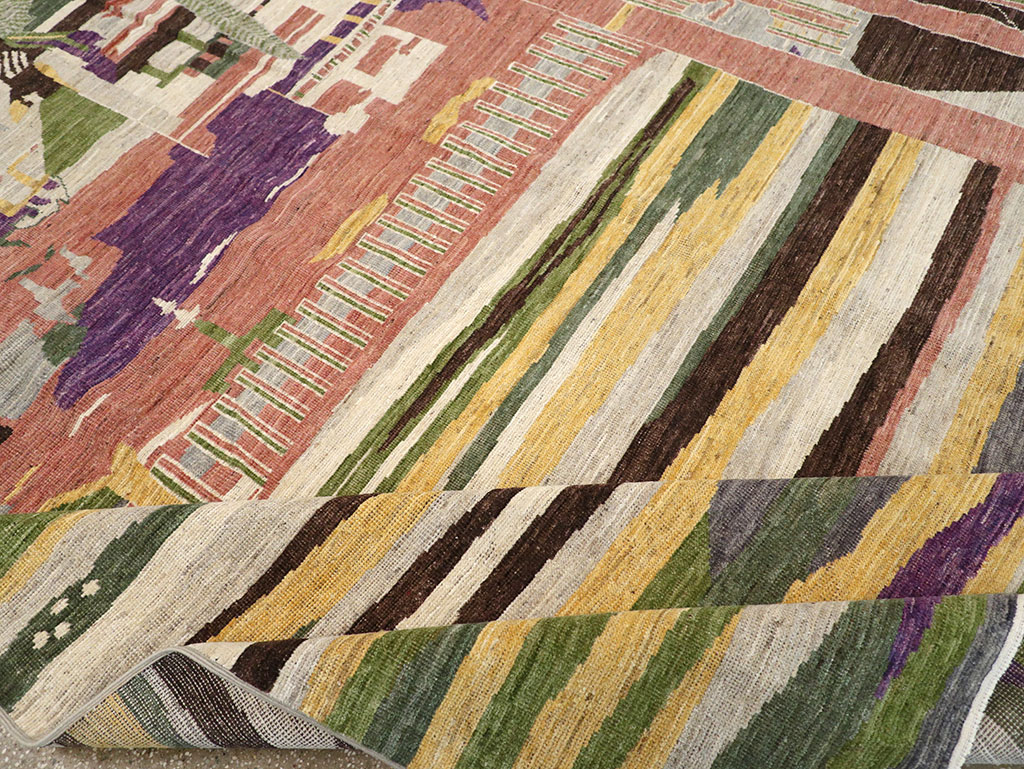 Modern East Turkestan Khotan Room Size Carpet, No.33219 - Gsblank