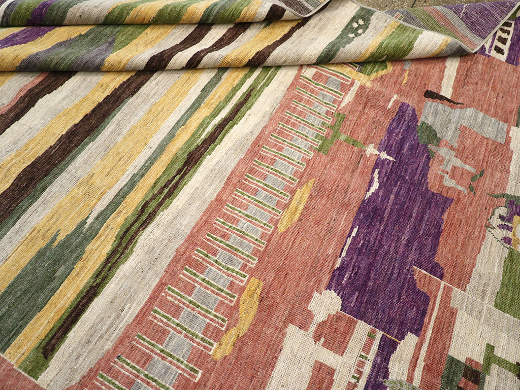 Modern East Turkestan Khotan Room Size Carpet, No.33219 - Gsblank