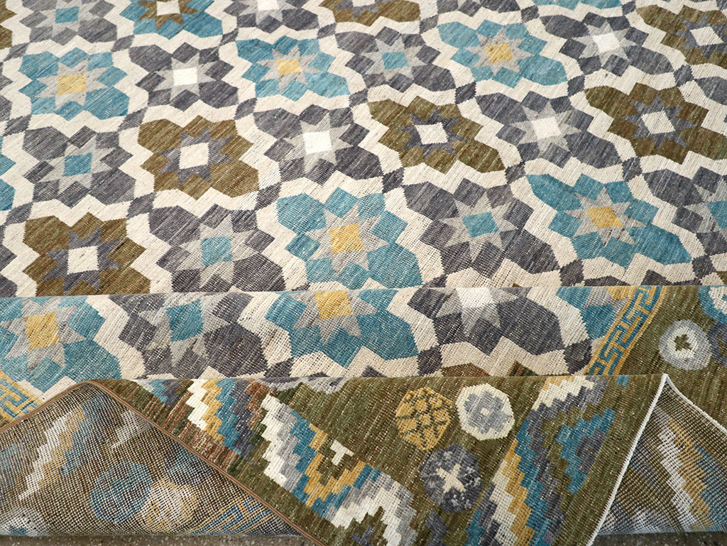 Modern East Turkestan Khotan Large Square Room Size Carpet, No.33221 - Gsblank