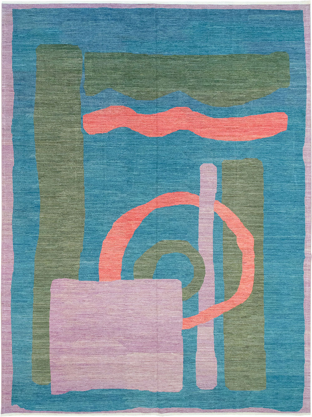 Modern East Turkestan Khotan Art Deco Large Carpet, No.33222 - Gsblank