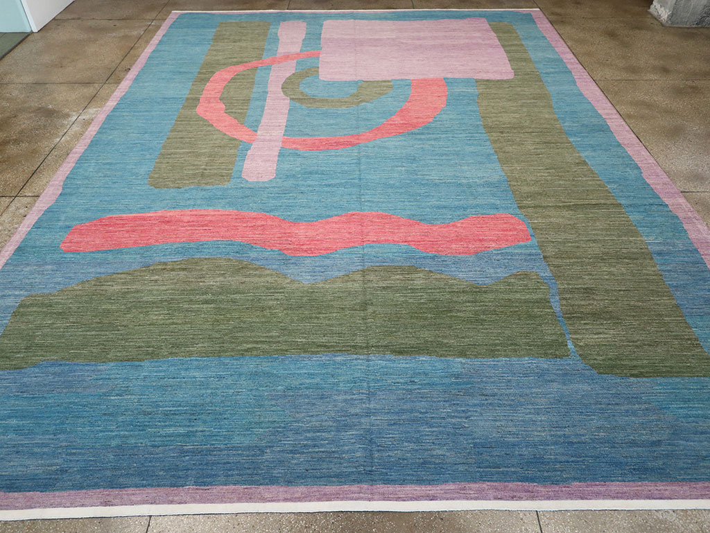 Modern East Turkestan Khotan Art Deco Large Carpet, No.33222 - Gsblank
