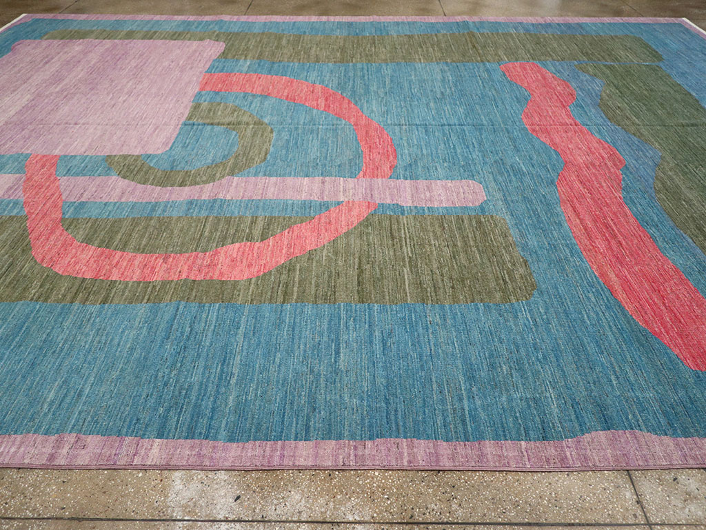 Modern East Turkestan Khotan Art Deco Large Carpet, No.33222 - Gsblank