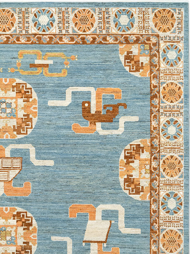 Modern East Turkestan Khotan Large Room Size Carpet, No.33225 - Gsblank