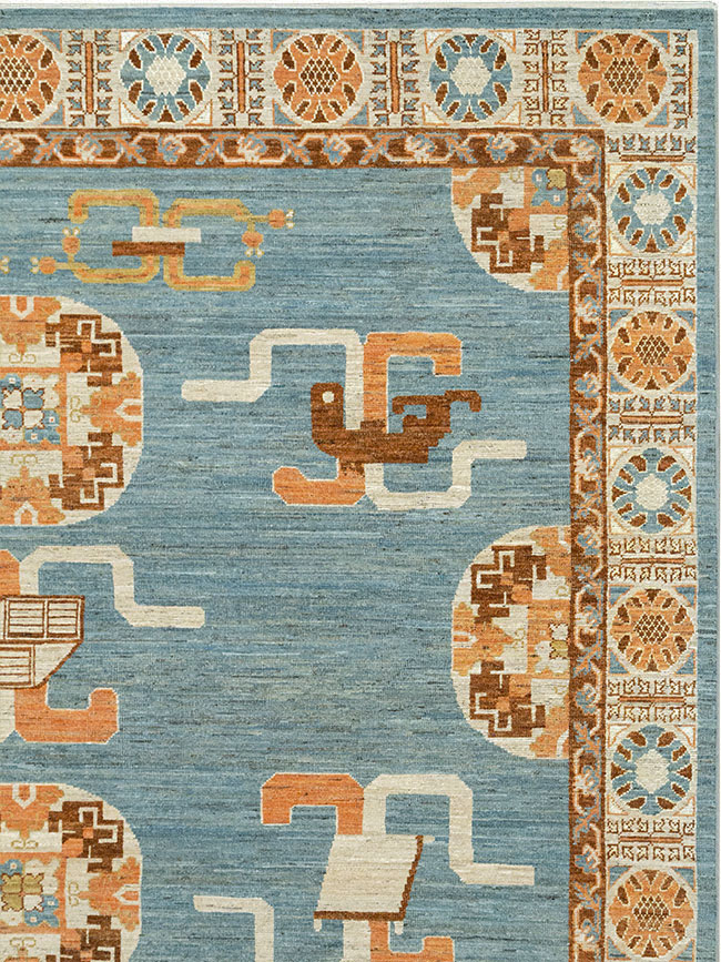 Modern East Turkestan Khotan Large Room Size Carpet, No.33225 - Gsblank