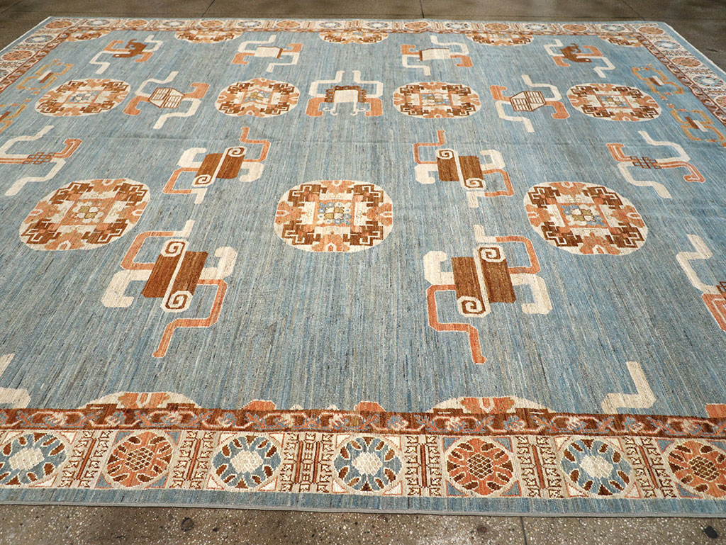 Modern East Turkestan Khotan Large Room Size Carpet, No.33225 - Gsblank