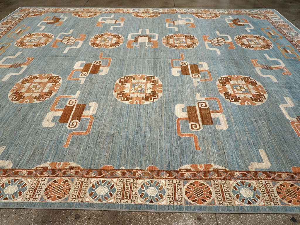 Modern East Turkestan Khotan Large Room Size Carpet, No.33225 - Gsblank