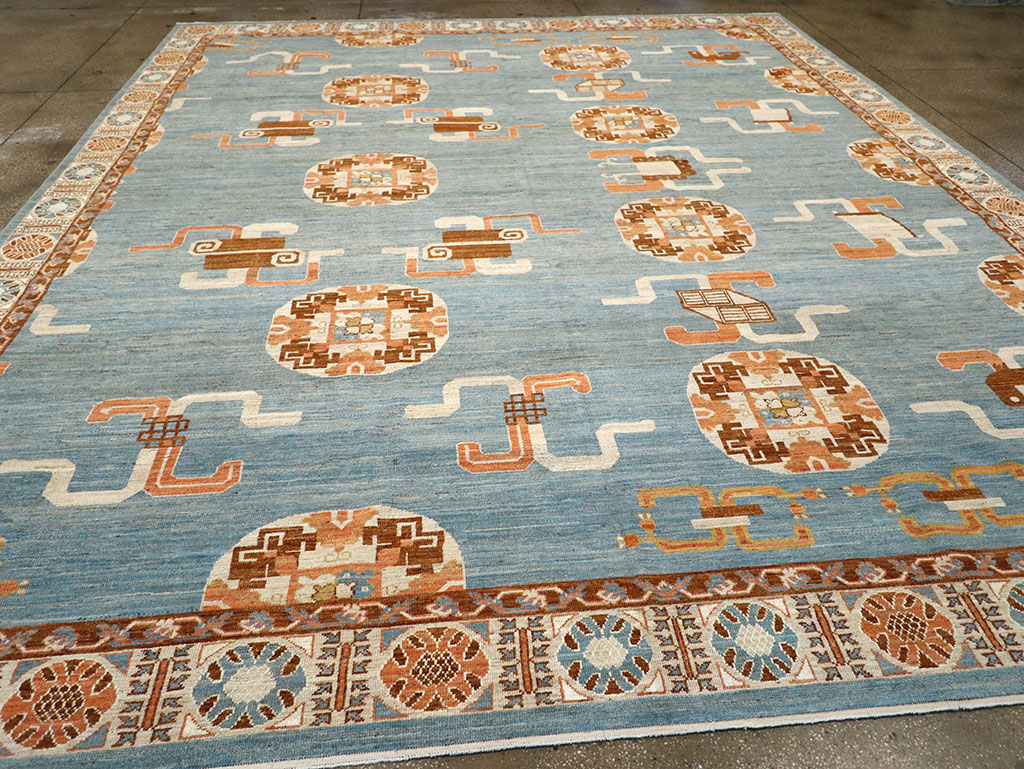 Modern East Turkestan Khotan Large Room Size Carpet, No.33225 - Gsblank