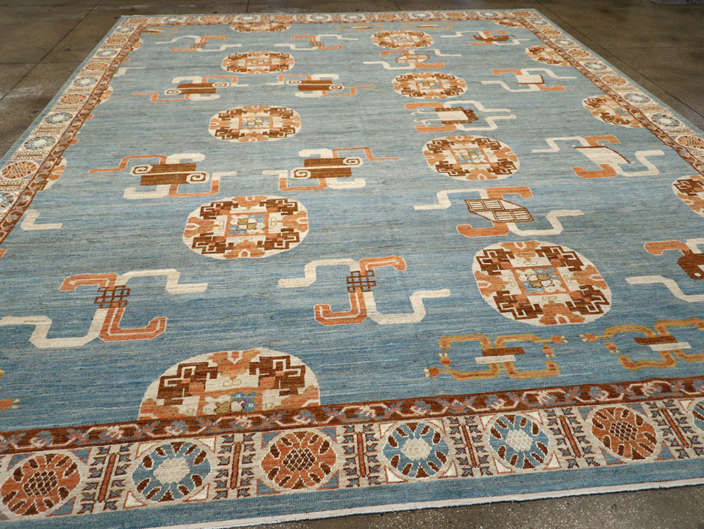 Modern East Turkestan Khotan Large Room Size Carpet, No.33225 - Gsblank