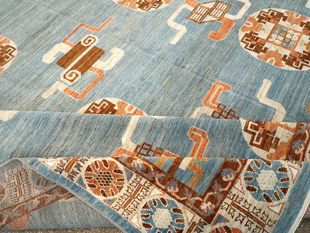 Modern East Turkestan Khotan Large Room Size Carpet, No.33225 - Gsblank