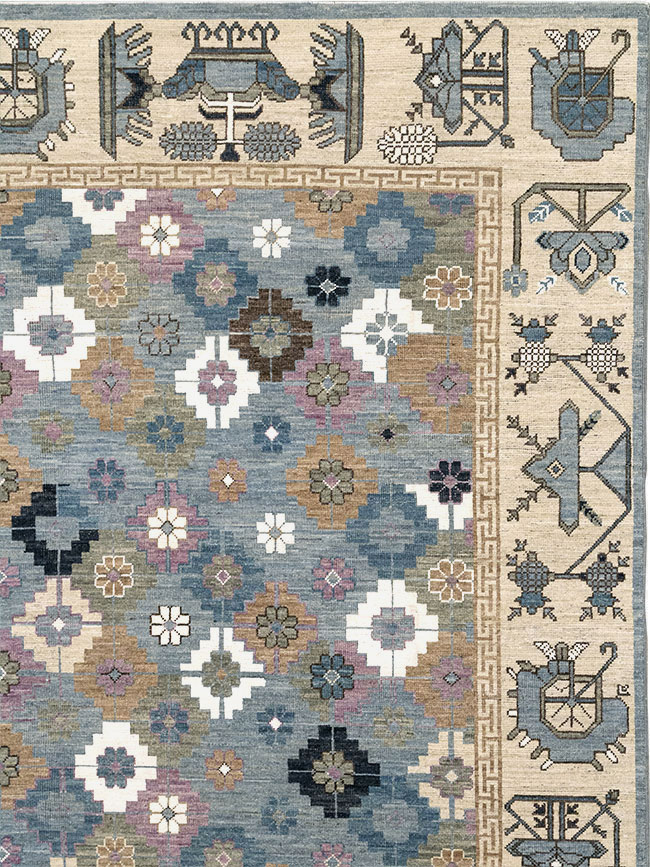 Modern East Turkestan Khotan Room Size Carpet, No.33226 - Gsblank