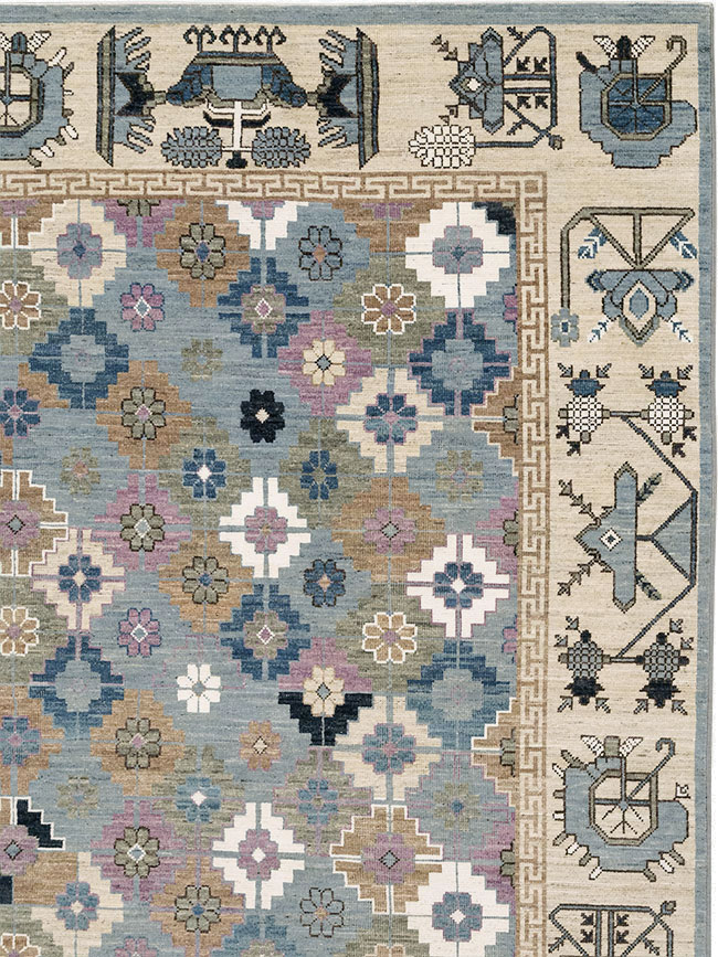 Modern East Turkestan Khotan Room Size Carpet, No.33226 - Gsblank
