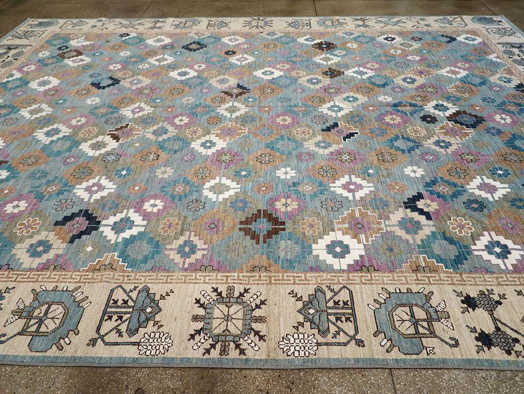 Modern East Turkestan Khotan Room Size Carpet, No.33226 - Gsblank