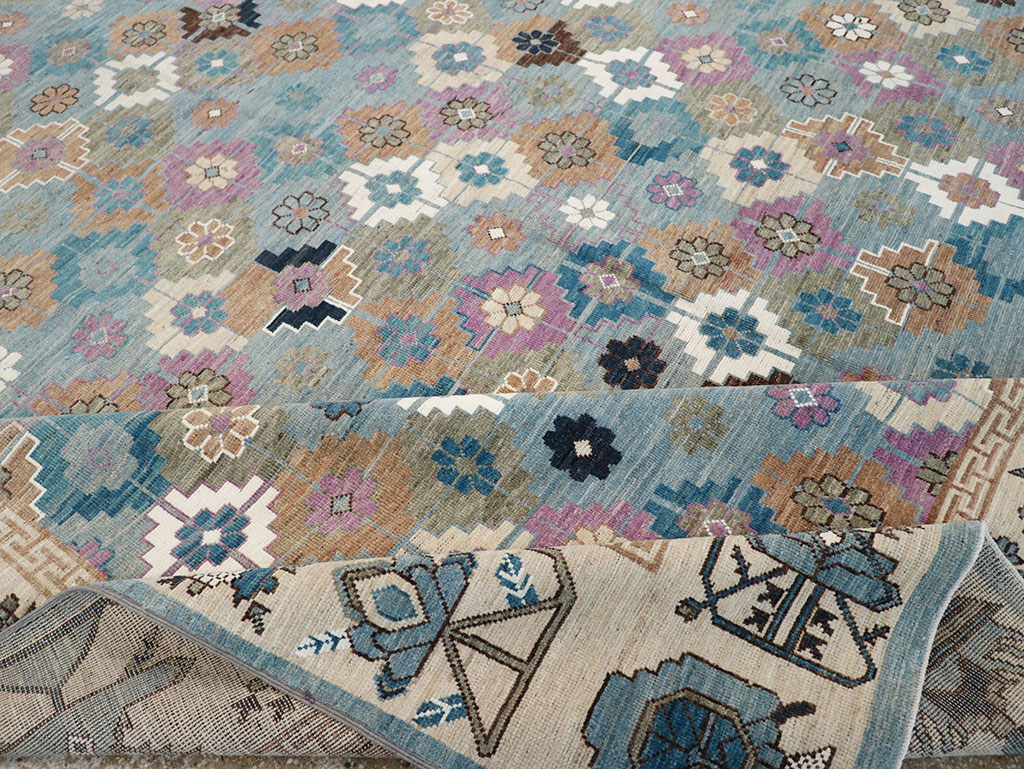 Modern East Turkestan Khotan Room Size Carpet, No.33226 - Gsblank