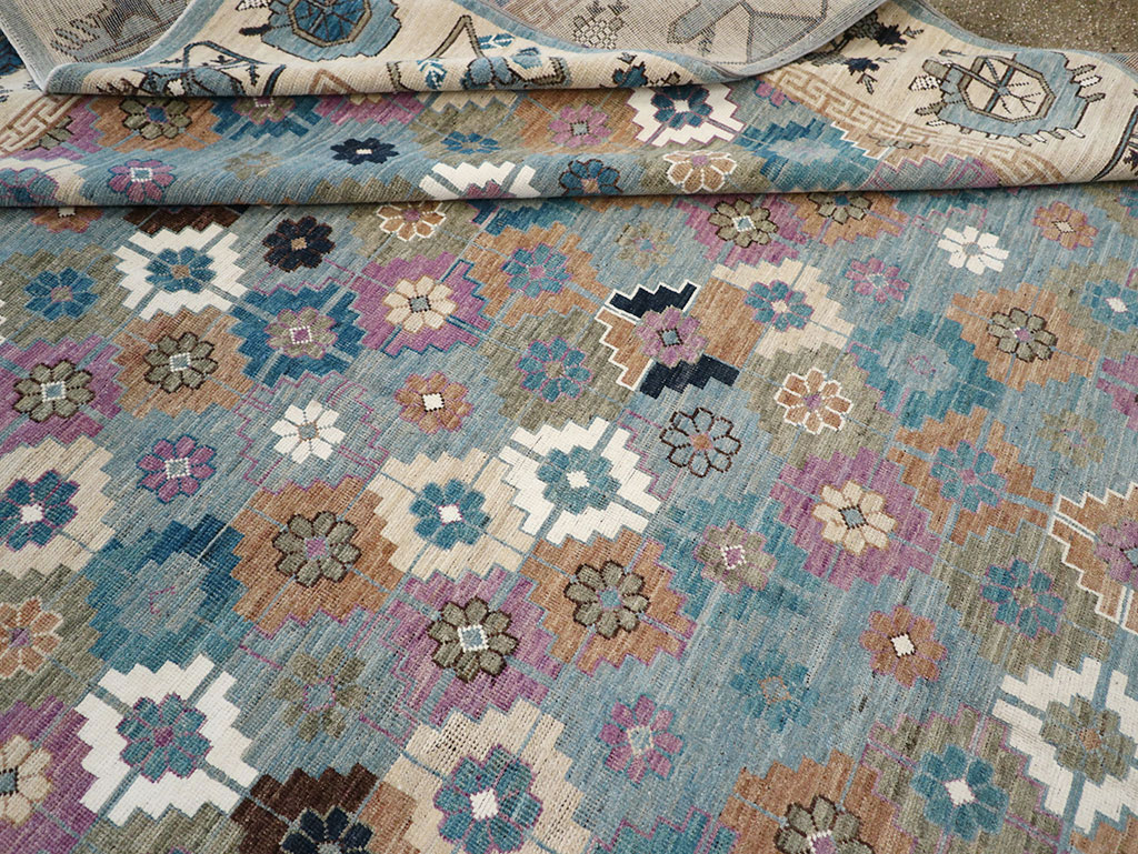 Modern East Turkestan Khotan Room Size Carpet, No.33226 - Gsblank