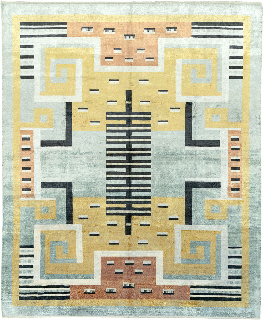 Modern East Turkestan Silk Khotan Room Size Carpet, No.33230 - Gsblank