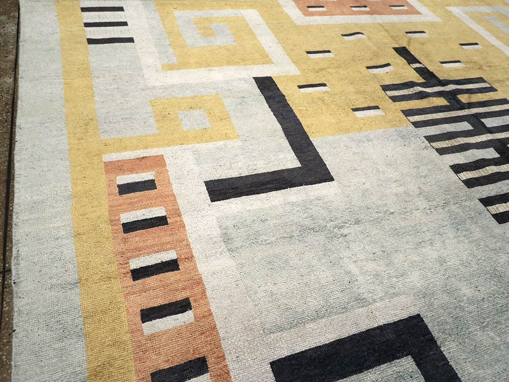 Modern East Turkestan Silk Khotan Room Size Carpet, No.33230 - Gsblank