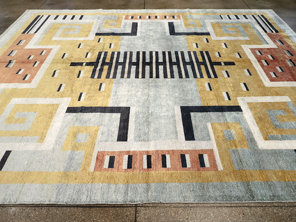 Modern East Turkestan Silk Khotan Room Size Carpet, No.33230 - Gsblank