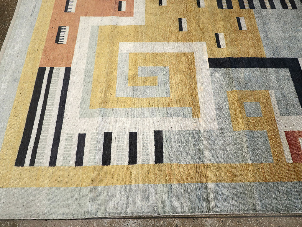 Modern East Turkestan Silk Khotan Room Size Carpet, No.33230 - Gsblank