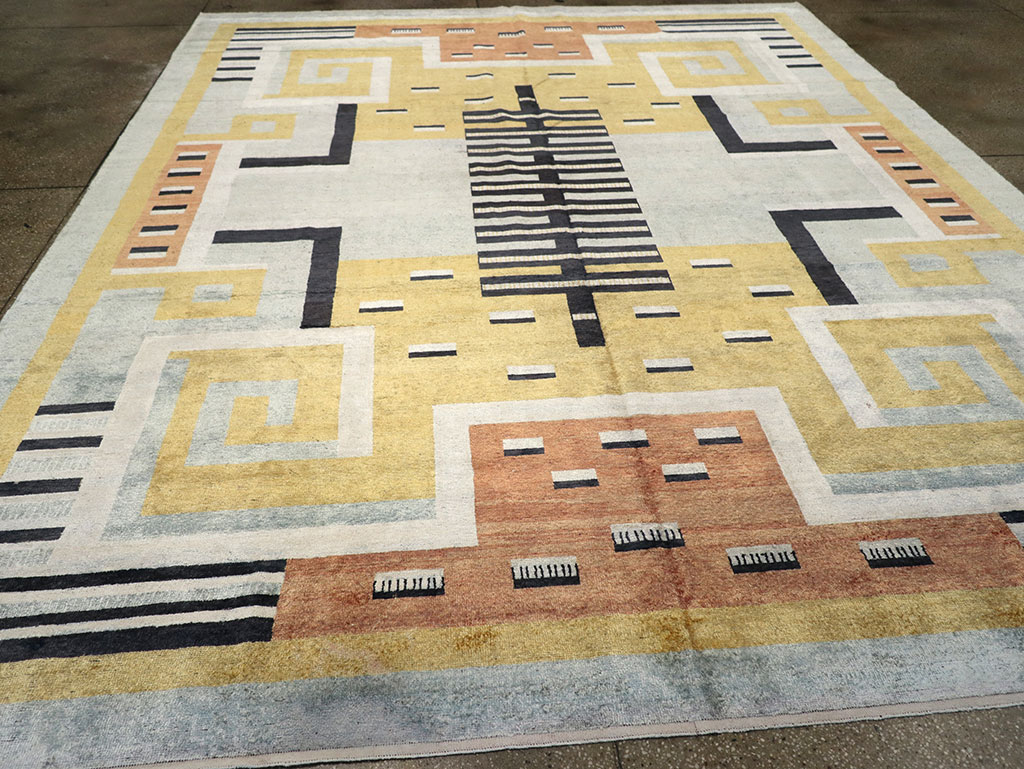 Modern East Turkestan Silk Khotan Room Size Carpet, No.33230 - Gsblank