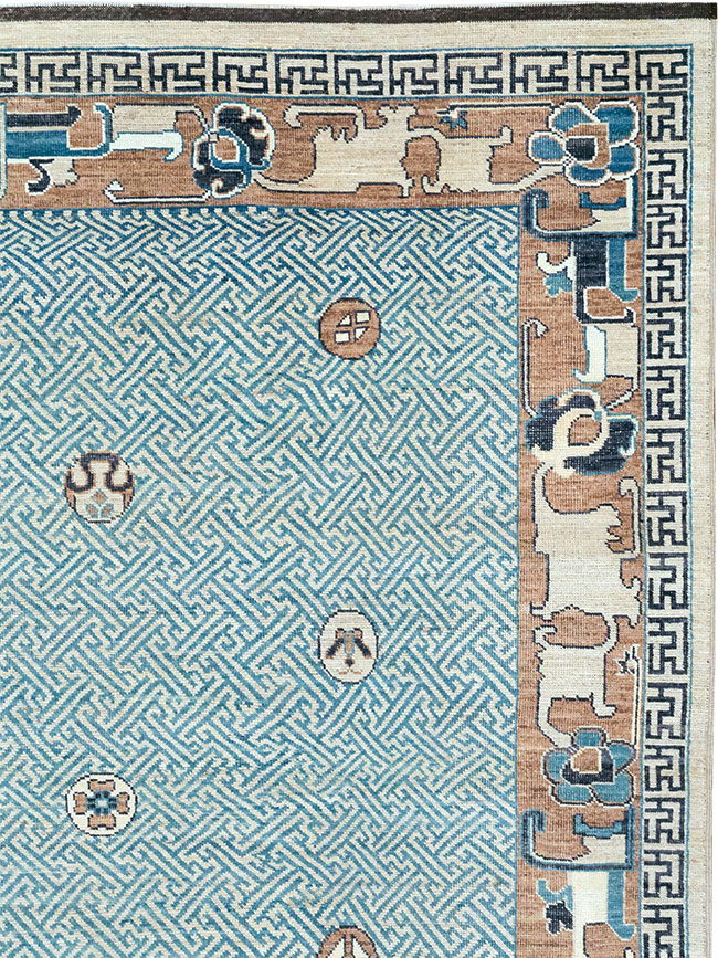 Modern East Turkestan Khotan Room Size Carpet, No.33232 - Gsblank