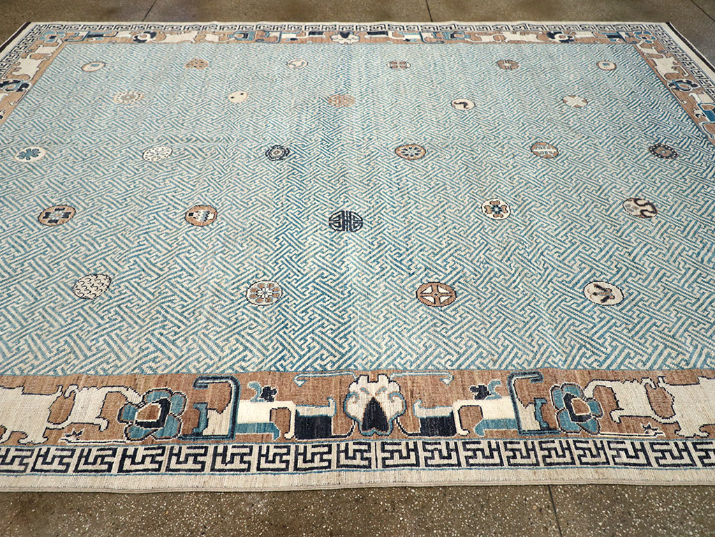 Modern East Turkestan Khotan Room Size Carpet, No.33232 - Gsblank