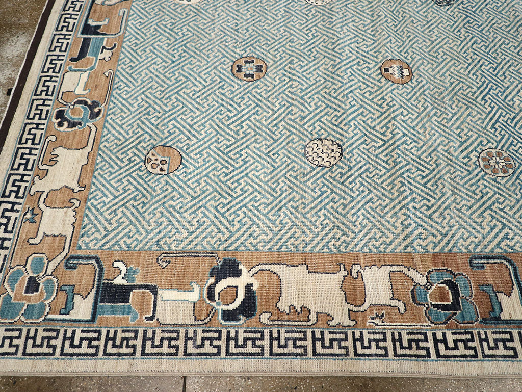 Modern East Turkestan Khotan Room Size Carpet, No.33232 - Gsblank