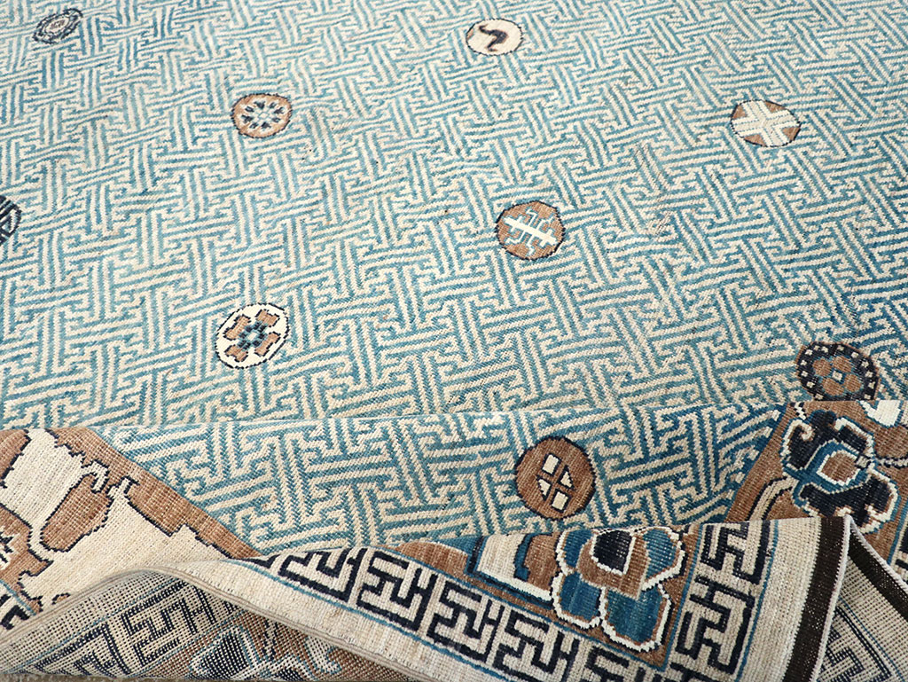 Modern East Turkestan Khotan Room Size Carpet, No.33232 - Gsblank