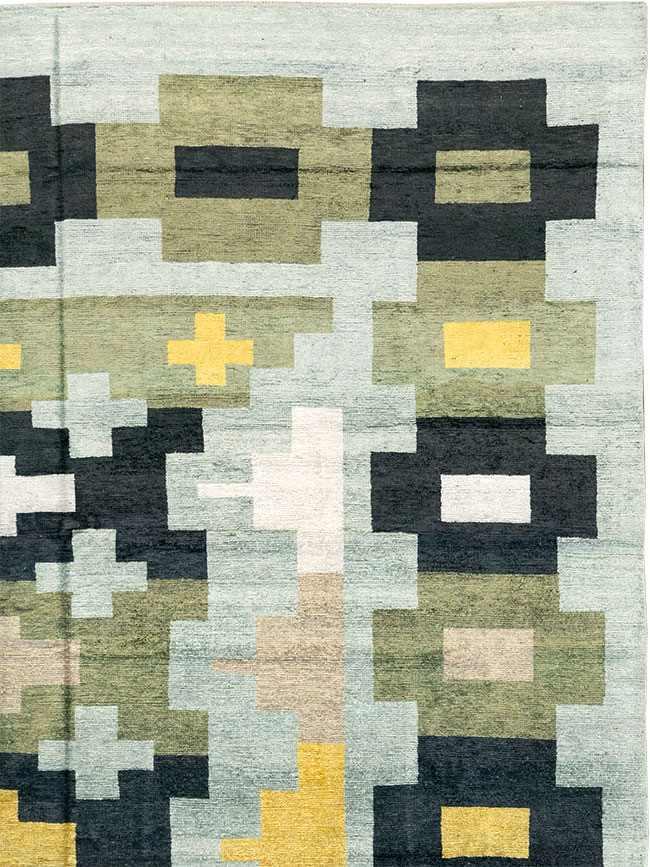 Modern East Turkestan Silk Khotan Room Size Carpet, No.33233 - Gsblank