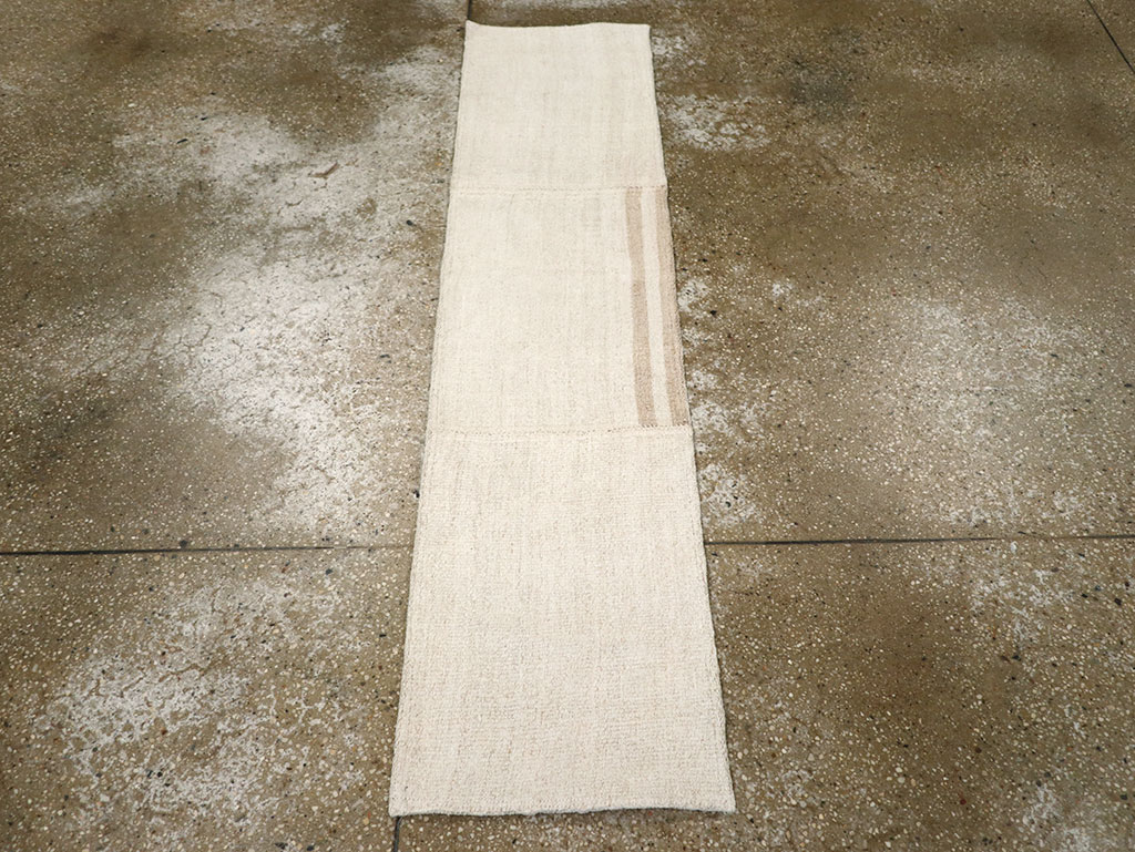 Vintage Turkish Flatweave Kilim Small Runner, No.33237 - Gsblank