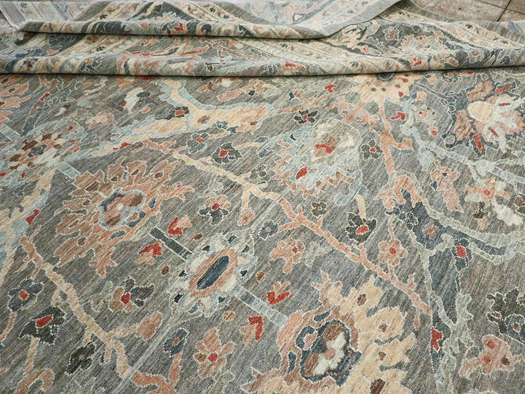 Modern Persian Sultanabad Oversize Carpet, No.33239 - Gsblank