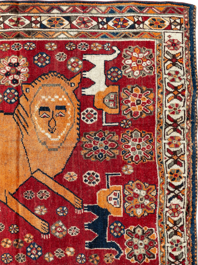 Antique Persian Pictorial Gabbeh Rug, No.33247 - Gsblank