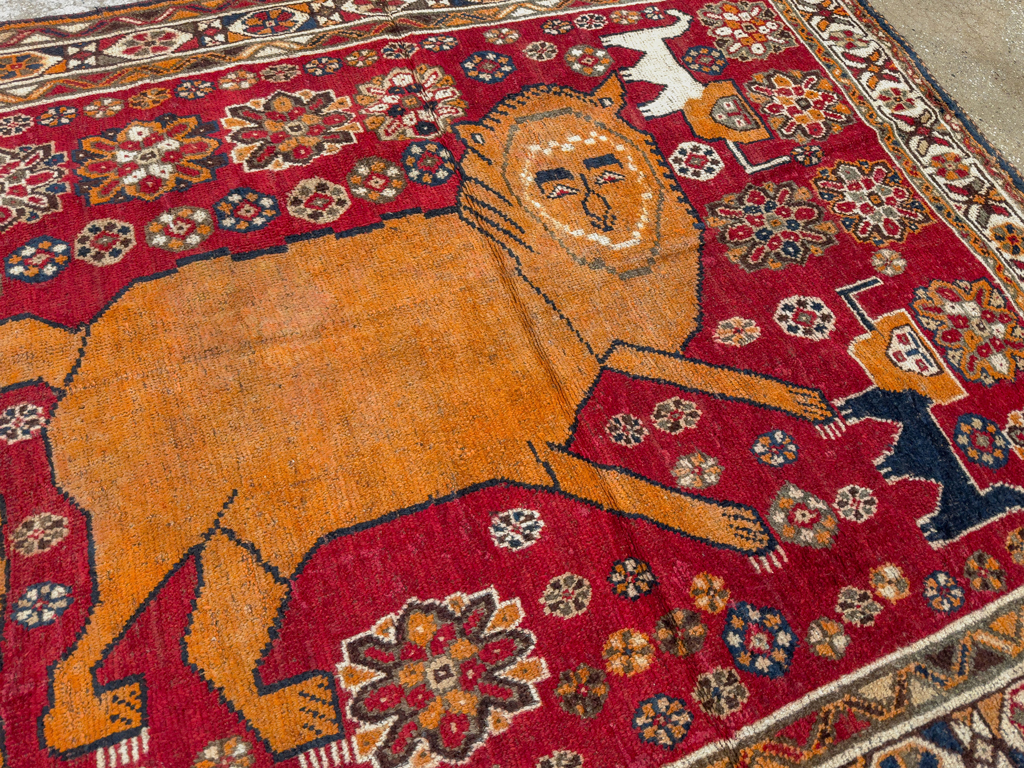 Antique Persian Pictorial Gabbeh Rug, No.33247 - Gsblank