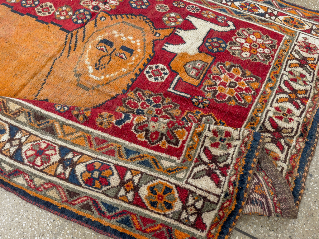 Antique Persian Pictorial Gabbeh Rug, No.33247 - Gsblank