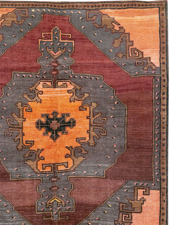 Vintage Turkish Anatolian Large Square Room Size Carpet, No.33254 - Gsblank