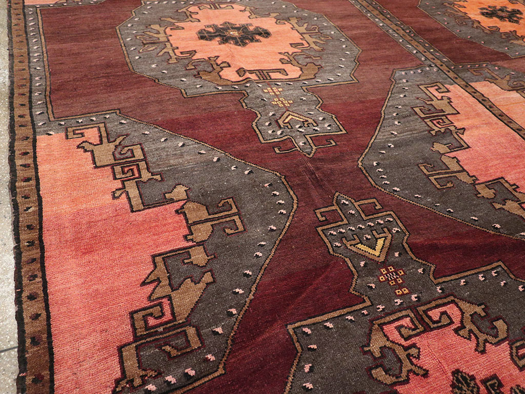 Vintage Turkish Anatolian Large Square Room Size Carpet, No.33254 - Gsblank