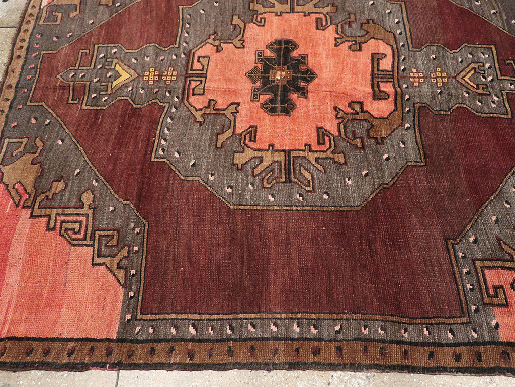 Vintage Turkish Anatolian Large Square Room Size Carpet, No.33254 - Gsblank