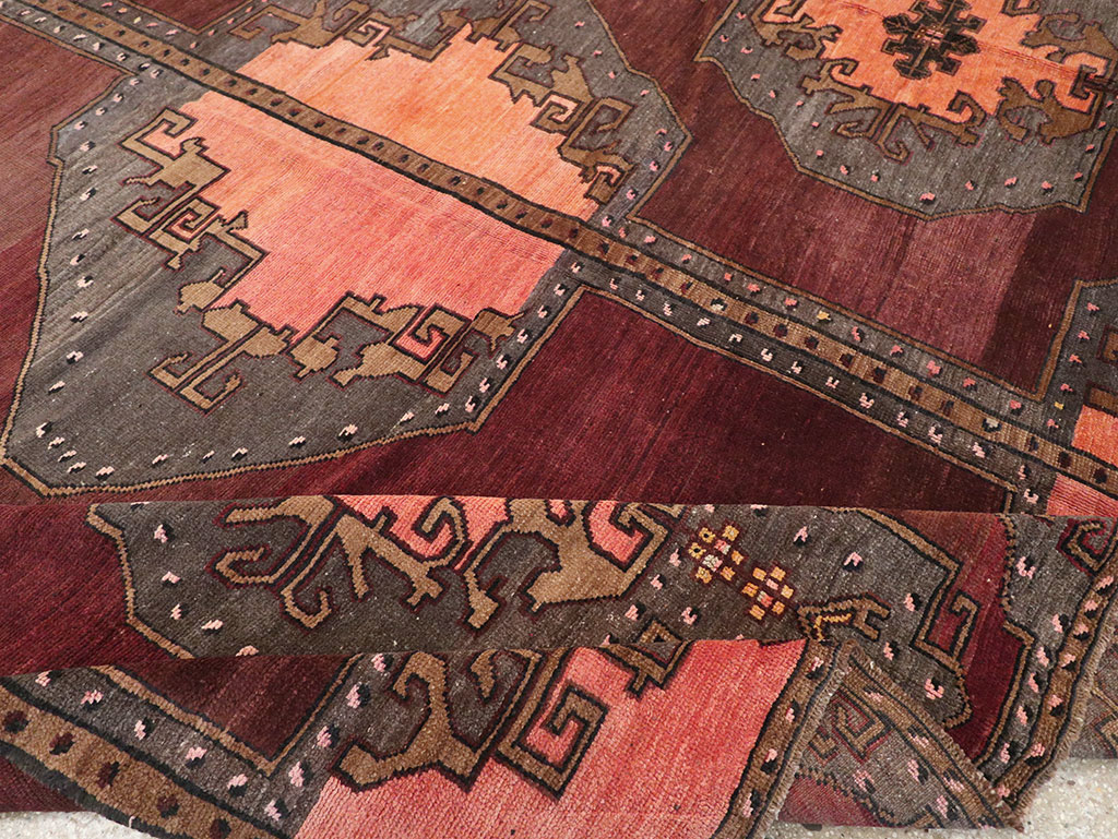 Vintage Turkish Anatolian Large Square Room Size Carpet, No.33254 - Gsblank