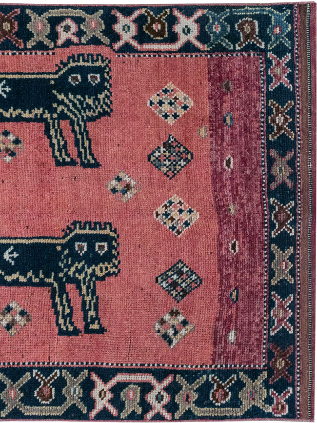 Vintage Turkish Anatolian Pictorial Runner, No.33267 - Gsblank