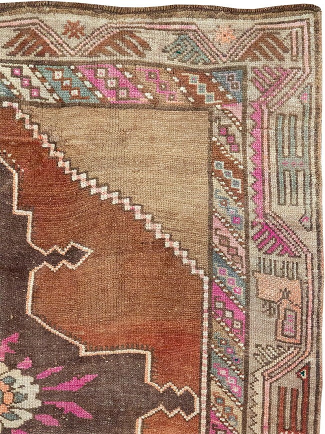 Vintage Turkish Anatolian Wide Gallery Runner, No.33268 - Gsblank