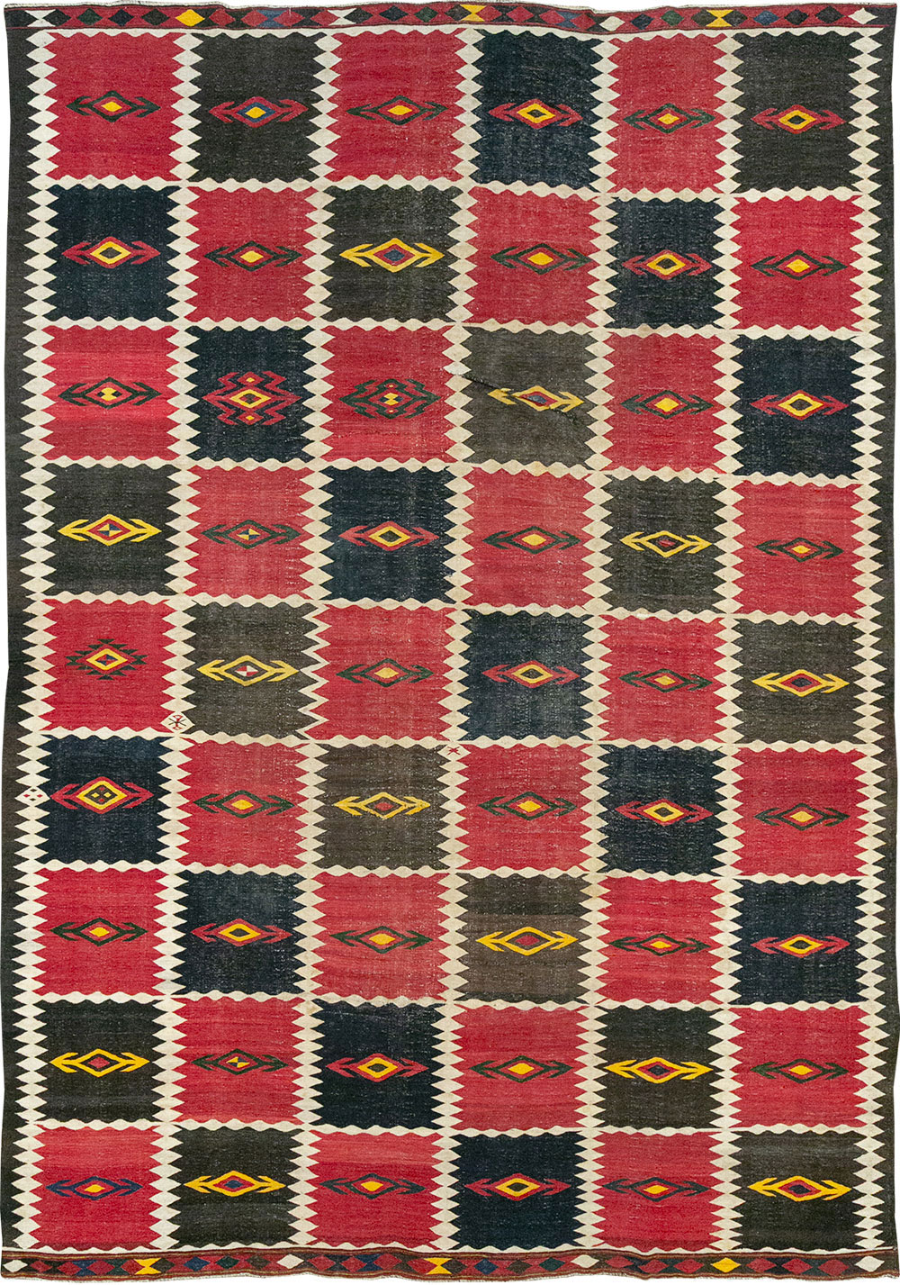 Vintage Afghan Flatweave Kilim Large Carpet, No.33270 - Gsblank